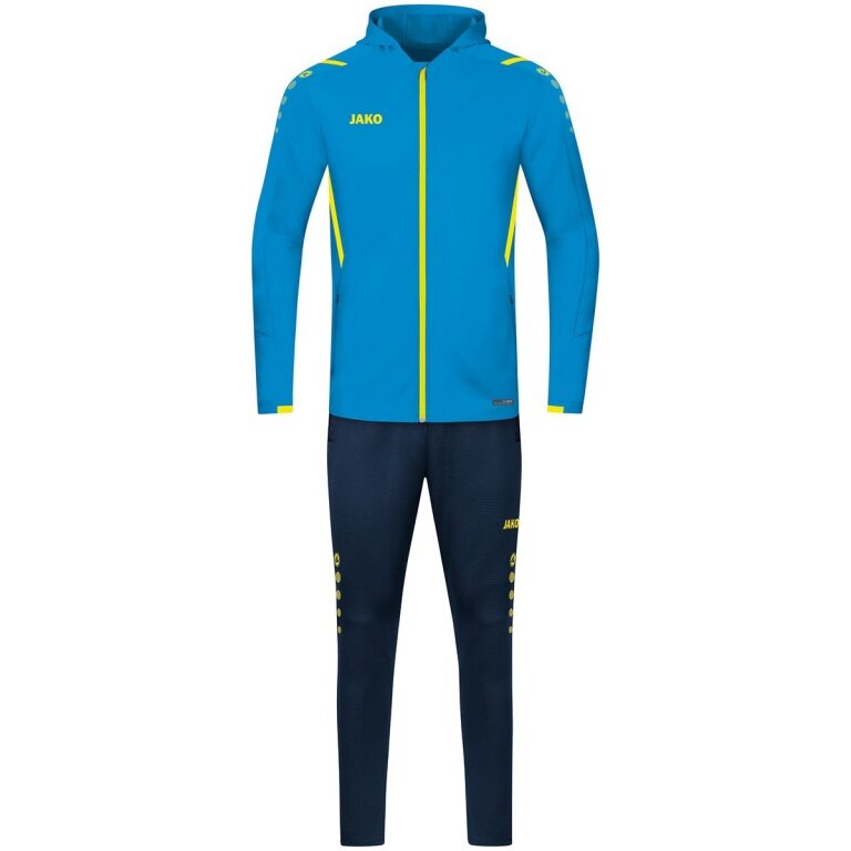 JAKO Tracksuit Challenge with Hood (Jacket and Trousers) light blue/dark blue Boys