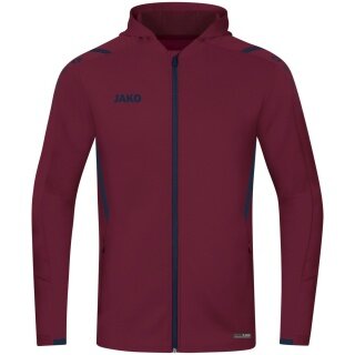 JAKO Training Jacket Challenge with Hood Bordeaux Red Boys