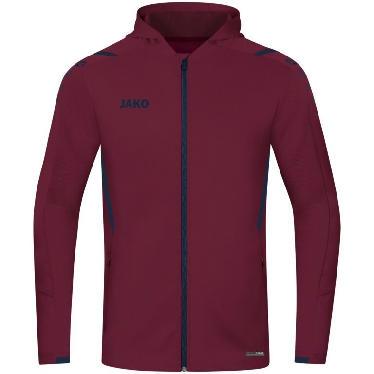 JAKO Training Jacket Challenge with Hood Bordeaux Red Boys