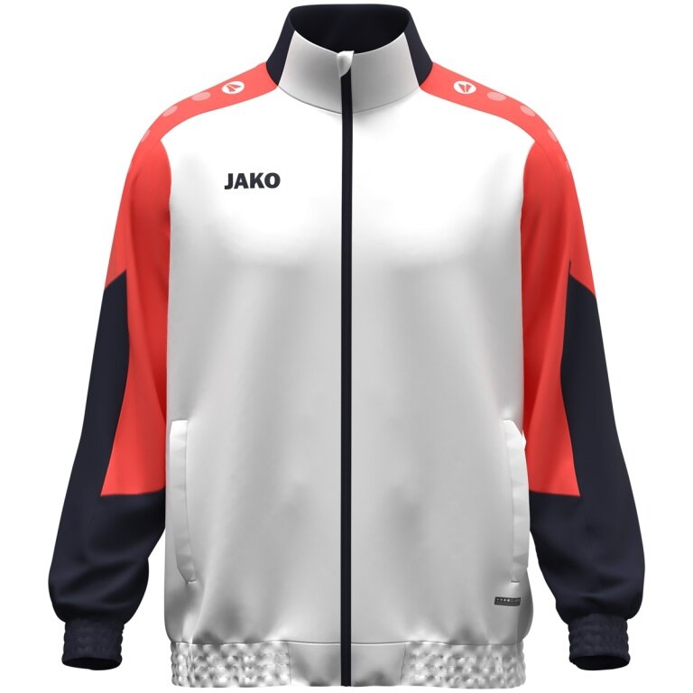 JAKO Training Jacket (Web Jacket) Dynamic - Stretch Micro Twill - white/coral red/navy blue Men's