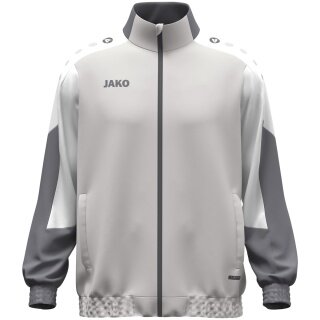 JAKO Training Jacket (Web Jacket) Dynamic - Stretch Micro Twill - Light Grey/White/Grey Men's
