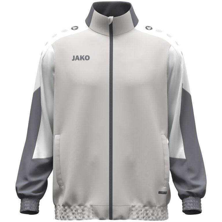 JAKO Training Jacket (Web Jacket) Dynamic - Stretch Micro Twill - Light Grey/White/Grey Men's