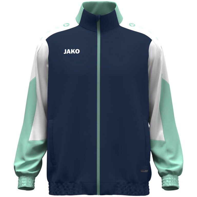 JAKO Training Jacket (Web Jacket) Dynamic - Stretch Micro Twill - navy blue/white/mint green Men's