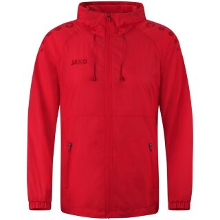 JAKO Lightweight Flow Functional Jacket with Hood (wind and water repellent) red Men's