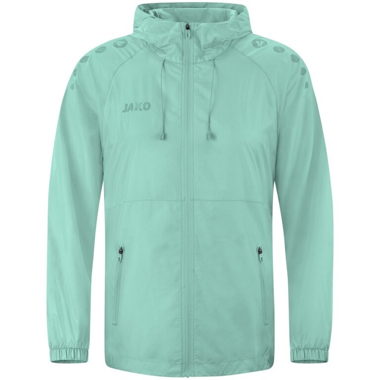 JAKO Lightweight Flow Functional Jacket with Hood (wind and water-repellent) mint green men's