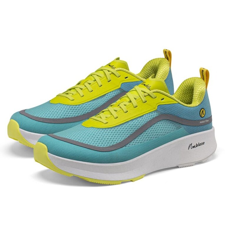 Joe Nimble Running Shoes Addict Flow Blue/Yellow Ladies