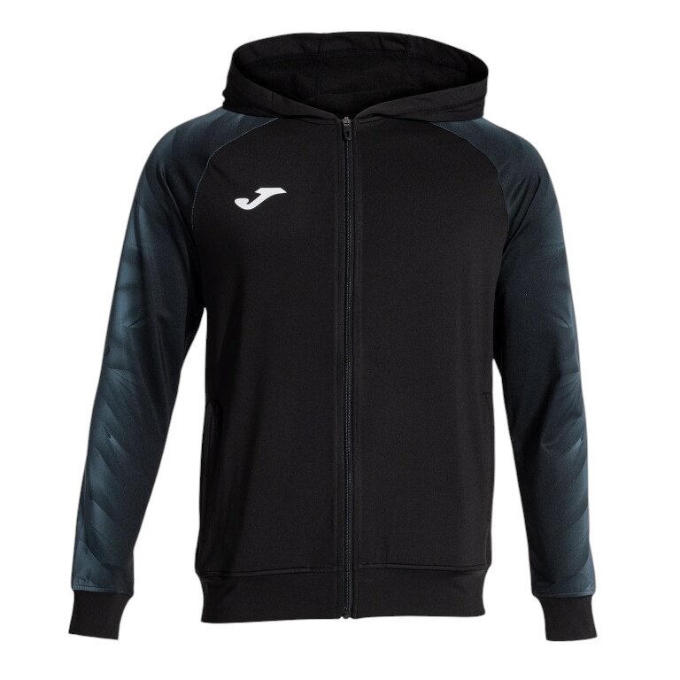 Joma Elite XI Full-Zip Hooded Jacket (Fleece Lining) black/anthracite grey Men's