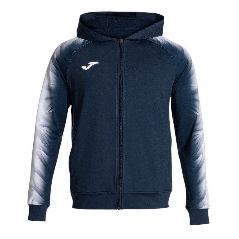 Joma Elite XI Full-Zip Hooded Jacket (Fleece Lining) navy blue/white Men's