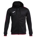 Joma Hooded Jacket Olimpiada Full-Zip (Fleece Lining) black/red Men's