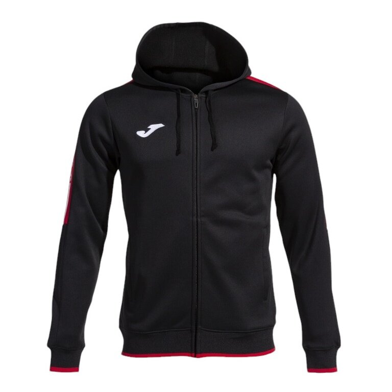 Joma Hooded Jacket Olimpiada Full-Zip (Fleece Lining) black/red Men's