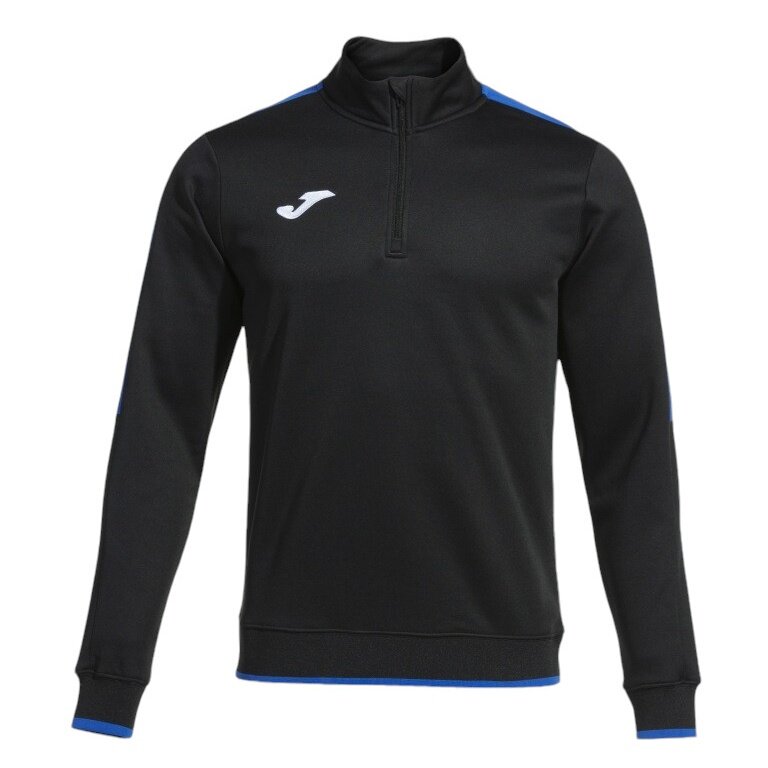 Joma Pullover Olimpiada Sweatshirt (Half-Zip, 100% Polyester) black/royal blue Men's