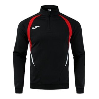Joma Long Sleeve Championship 20 Sweatshirt (1/4 Zip, comfortable, recycled Polyester) black/red Men's