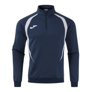 Joma Long Sleeve Championship 20 Sweatshirt (1/4 Zip, comfortable, recycled Polyester) navy blue/grey Men's