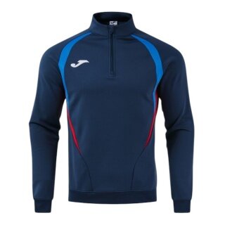 Joma Long Sleeve Championship 20 Sweatshirt (1/4 Zip, comfortable, recycled Polyester) dark blue/royal blue Men's