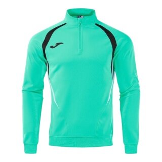 Joma Long Sleeve Championship 20 Sweatshirt (1/4 Zip, comfortable, recycled Polyester) mint green/black Men's