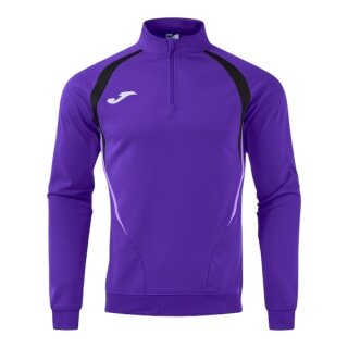 Joma Long Sleeve Championship 20 Sweatshirt (1/4 Zip, comfortable, recycled Polyester) purple/black Men's