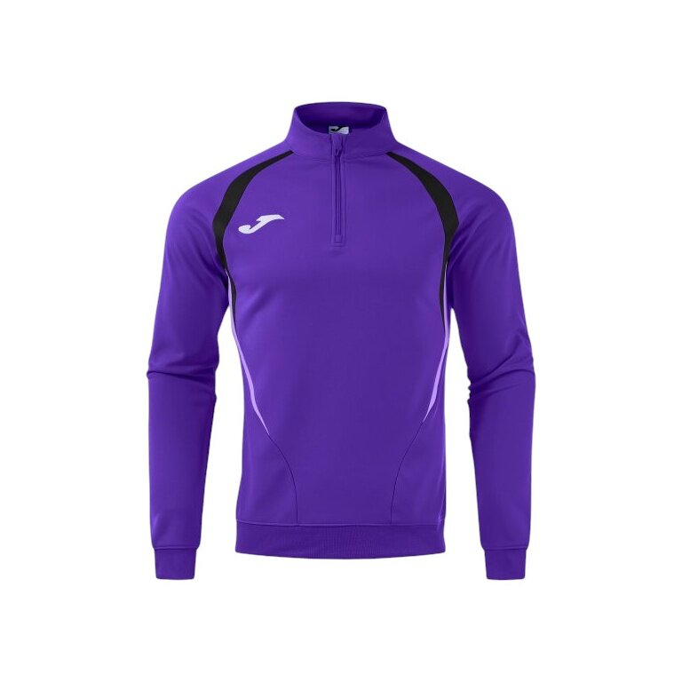 Joma Long Sleeve Championship 20 Sweatshirt (1/4 Zip, comfortable, recycled Polyester) purple/black Men's