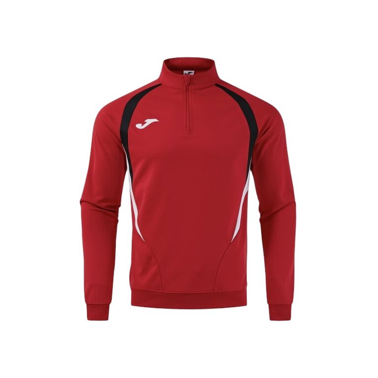 Joma Long Sleeve Championship 20 Sweatshirt (1/4 Zip, comfortable, recycled Polyester) red/black Men's