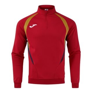 Joma Long Sleeve Championship 20 Sweatshirt (1/4 Zip, comfortable, recycled Polyester) red/dark blue Men's