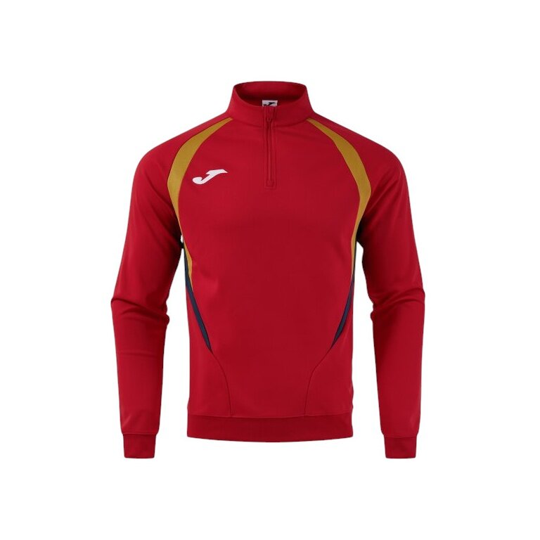 Joma Long Sleeve Championship 20 Sweatshirt (1/4 Zip, comfortable, recycled Polyester) red/dark blue Men's