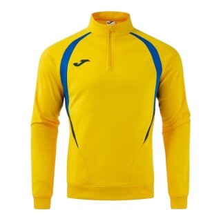 Joma Long Sleeve Championship 20 Sweatshirt (1/4 Zip, comfortable, recycled Polyester) yellow/royal blue Men's