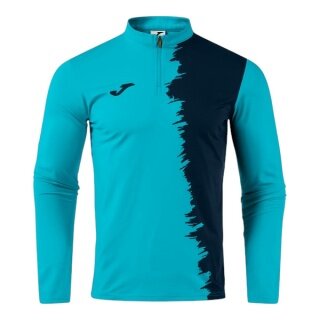 Joma Long Sleeve Shirt Picacho City Sweatshirt (1/4 Zip, durable, comfortable fit) turquoise/dark blue men's