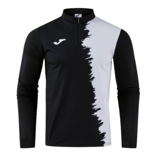 Joma Long Sleeve Shirt Picacho City Sweatshirt (1/4 Zip, durable, comfortable fit) black/white men's