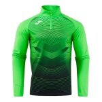 Joma Elite XII Long Sleeve Running Shirt Sweatshirt (optimal freedom of movement, 1/4 Zip) green men's