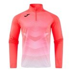 Joma Elite XII Long Sleeve Running Shirt Sweatshirt (optimal freedom of movement, 1/4 Zip) pink men's