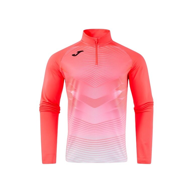 Joma Elite XII Long Sleeve Running Shirt Sweatshirt (optimal freedom of movement, 1/4 Zip) pink men's