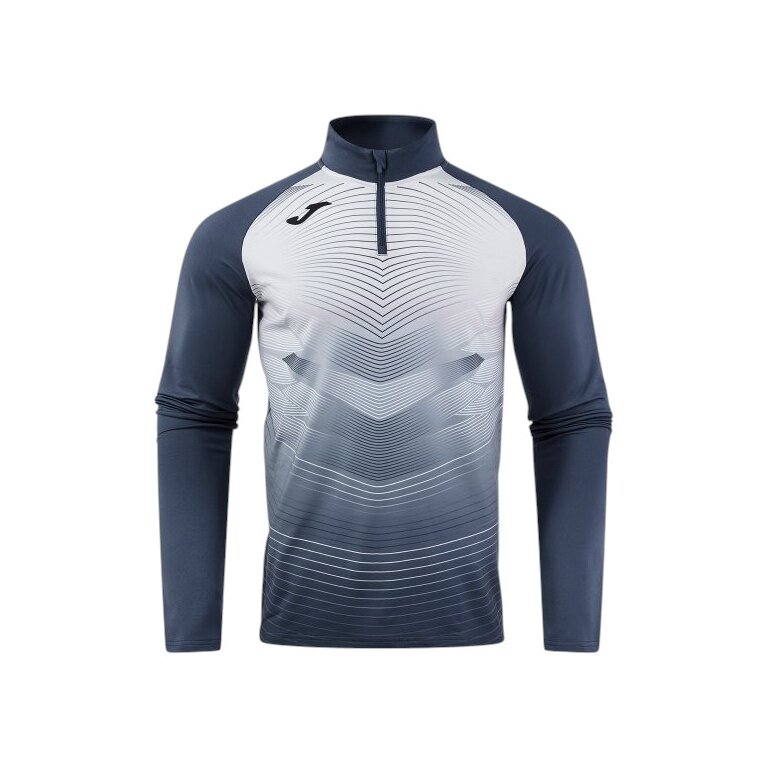 Joma Elite XII Long Sleeve Running Shirt Sweatshirt (optimal freedom of movement, 1/4 Zip) grey men's