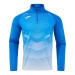 Joma Elite XII Long Sleeve Running Shirt Sweatshirt (optimal freedom of movement, 1/4 zip) blue men's