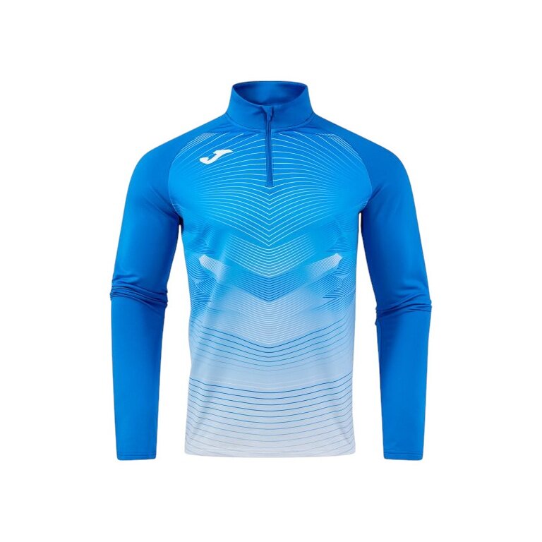 Joma Elite XII Long Sleeve Running Shirt Sweatshirt (optimal freedom of movement, 1/4 zip) blue men's