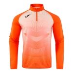 Joma Elite XII Long Sleeve Running Shirt Sweatshirt (optimal freedom of movement, 1/4 Zip) orange men's