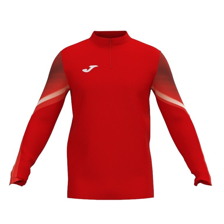 Joma Elite XI Long Sleeve Running Shirt (Sweatshirt, Half-Zip) red/white Ladies