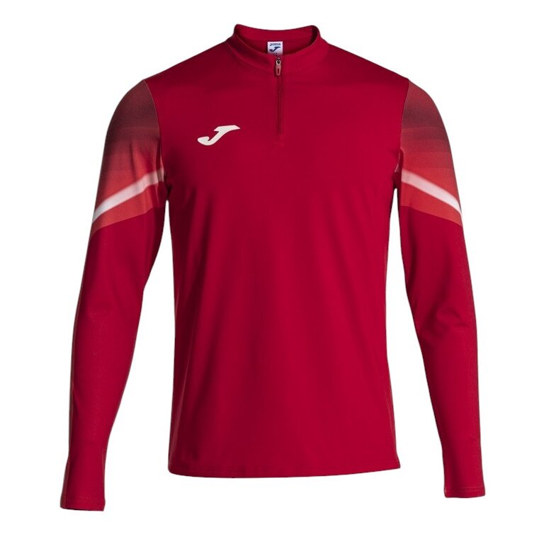 Joma Elite XI Long Sleeve Running Shirt (Sweatshirt, Half-Zip) red/white Men's