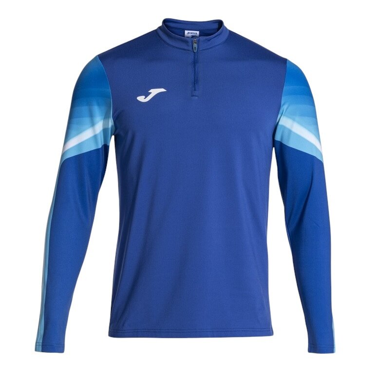 Joma Elite XI Long Sleeve Running Shirt (Sweatshirt, Half-Zip) royal blue/white Men's