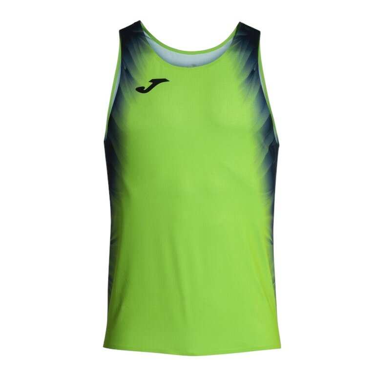 Joma Running Tank Top Elite XI (sleeveless) fluorescent green/navy blue men's