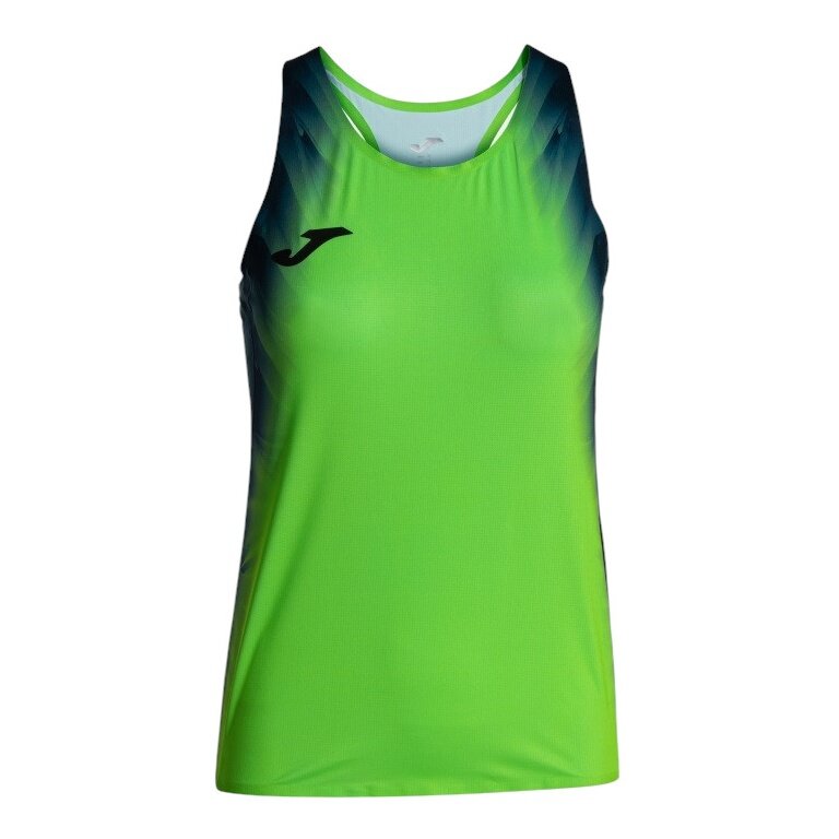 Joma Running Tank Top Elite XI (sleeveless) fluorescent green/navy blue Ladies