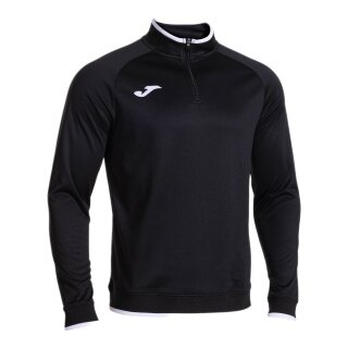 Joma Pullover Combi Premium Sweatshirt (Half-Zip, Stand-Up Collar) black/white men's