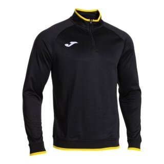 Joma Pullover Combi Premium Sweatshirt (Half-Zip, Stand-Up Collar) black/yellow men's