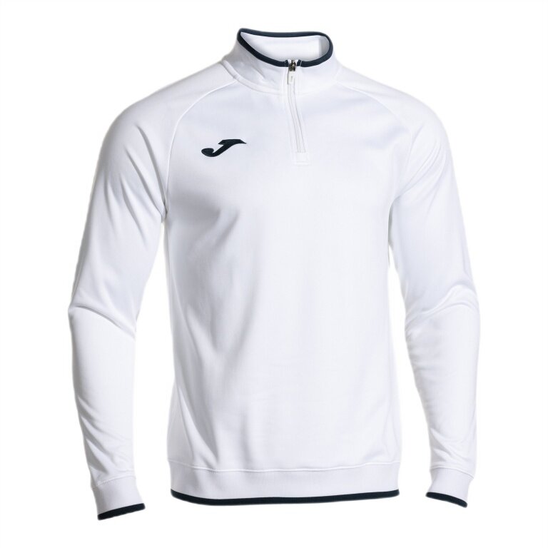 Joma Pullover Combi Premium Sweatshirt (Half-Zip, Stand-Up Collar) white/navy blue men's
