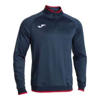 Joma Pullover Combi Premium Sweatshirt (Half-Zip, Stand-Up Collar) navy blue/red Men's