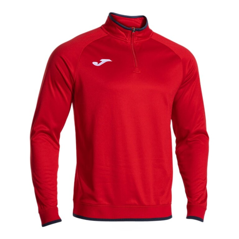 Joma Pullover Combi Premium Sweatshirt (Half-Zip, Stand-Up Collar) red/navy blue Men's