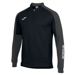 Joma Pullover Eco Championship Sweatshirt (Half-Zip, high wearing comfort) black/anthracite grey men's