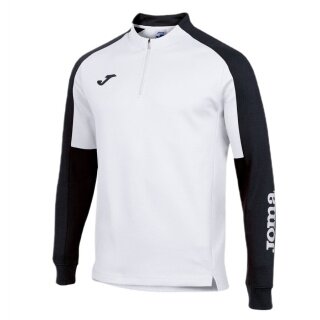 Joma Pullover Eco Championship Sweatshirt (Half-Zip, high wearing comfort) white/black men's