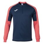 Joma Pullover Eco Championship Sweatshirt (Half-Zip, high wearing comfort) navy/orange men's