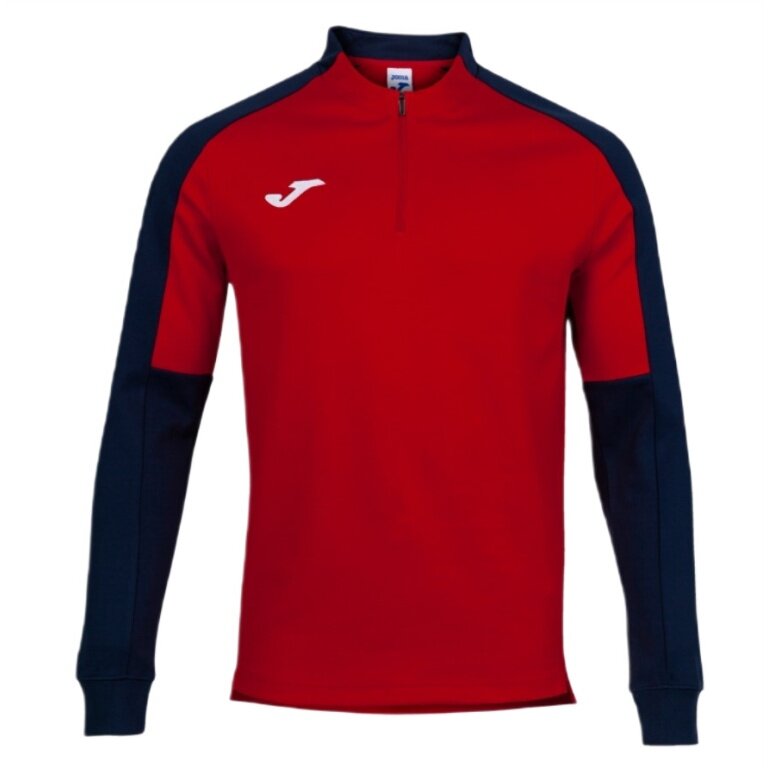 Joma Pullover Eco Championship Sweatshirt (Half-Zip, high wearing comfort) red/navy blue men's
