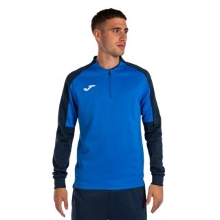 Joma Pullover Eco Championship Sweatshirt (Half-Zip, high wearing comfort) royal blue/navy blue men's