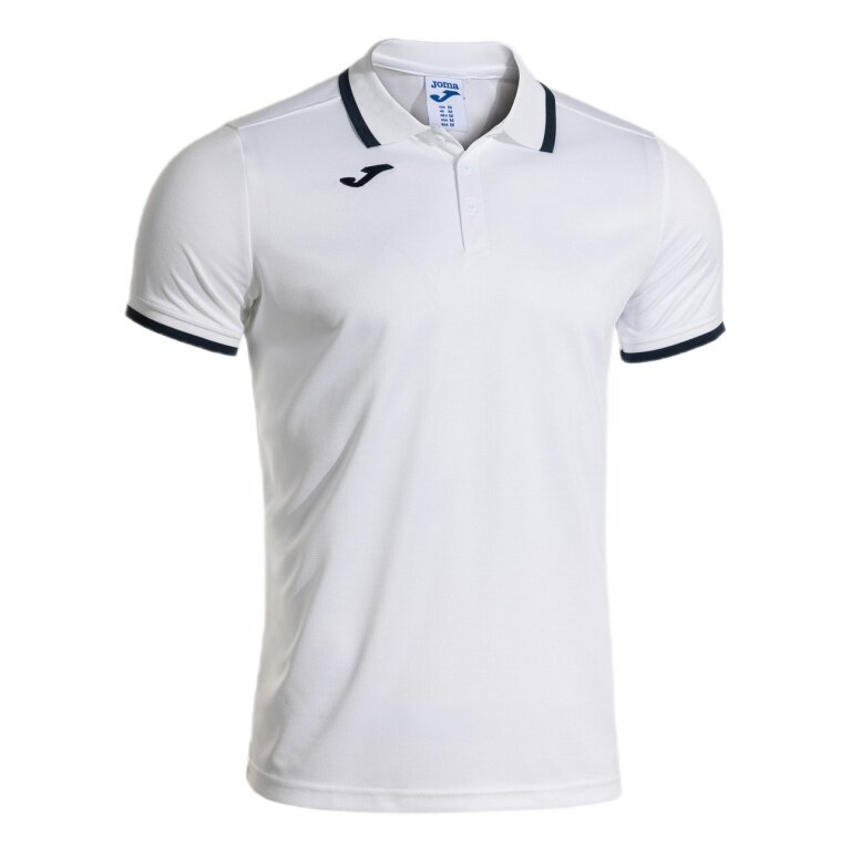 Joma Sport Polo Combi Premium (comfortable fit, breathable) white/navy men's